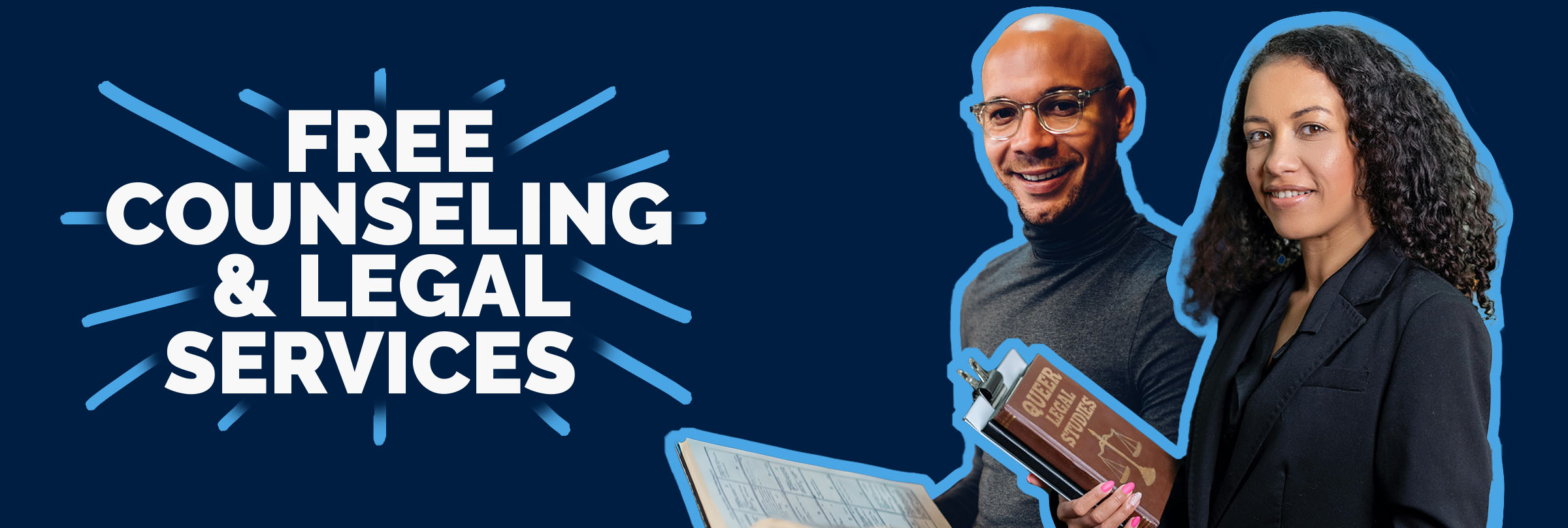 The New York City Anti-Violence Project Legal. It reads "free counseling and legal services"